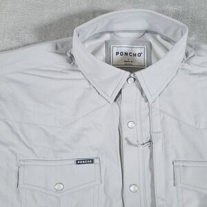 Poncho Western Shirt Mens Large "The San Saba" Performance Fishing Vented UPF